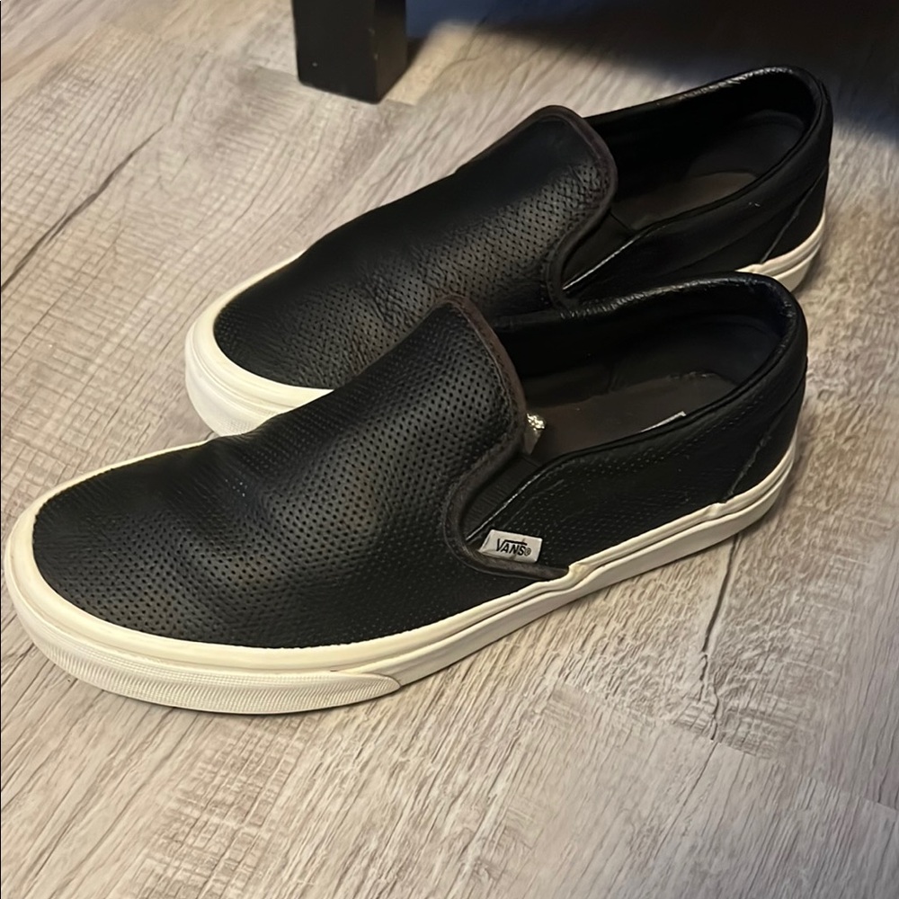 Vans women’s size 9  Black Perforated Slip-On Sneakers